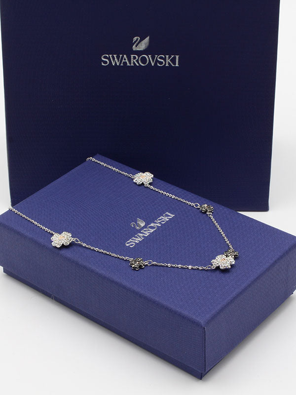 عقد سواروفسكي فلاور زركون سلسال Swarovski