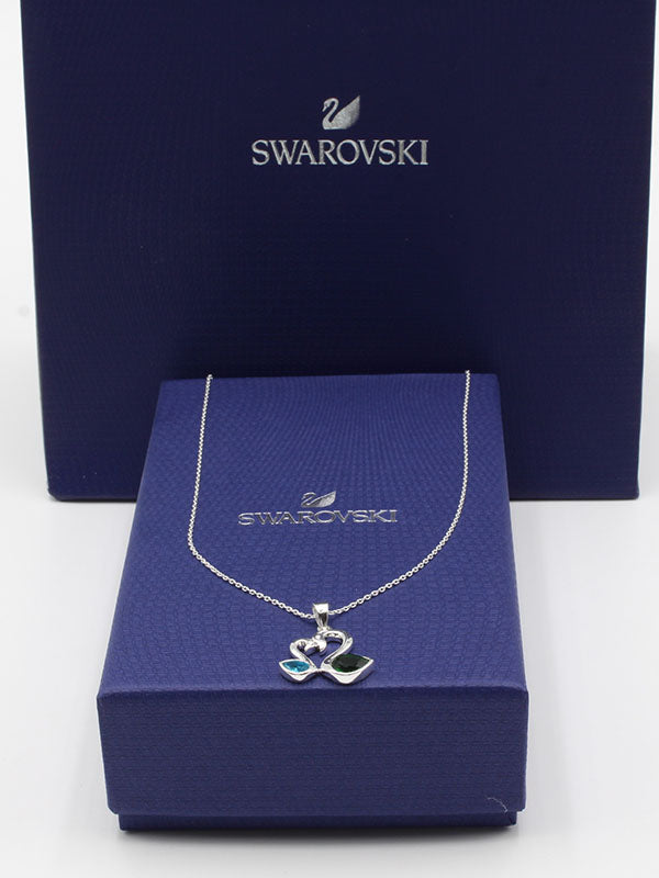 سلسال سواروفسكي سوان فضة سلسال Swarovski