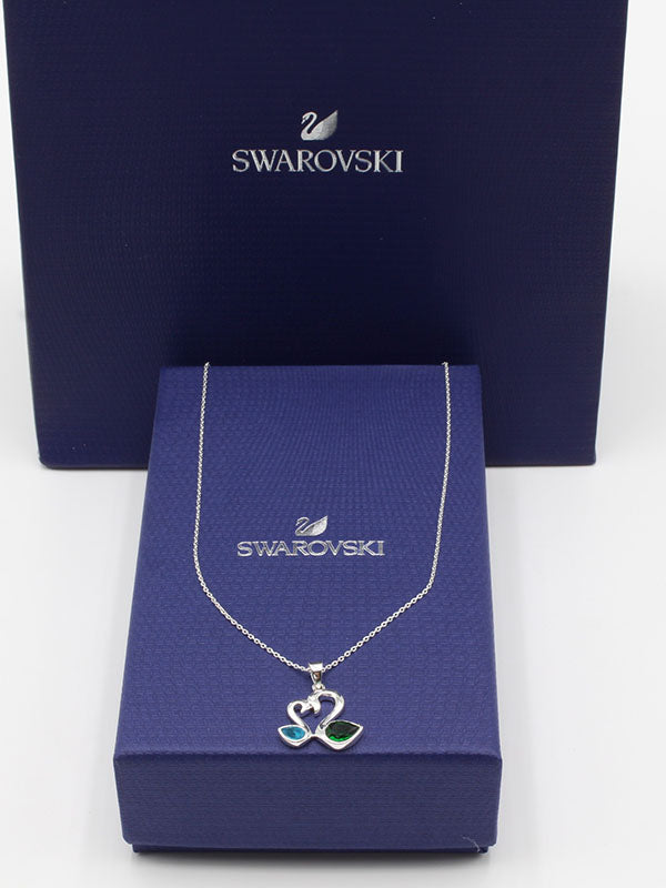 سلسال سواروفسكي سوان فضة سلسال Swarovski