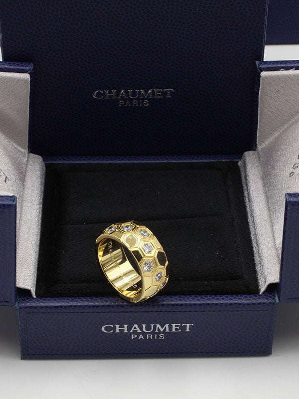 خاتم شومية عريض زركون لوقو خواتم chaumet
