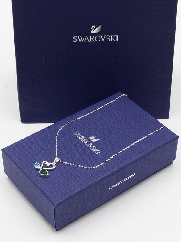 سلسال سواروفسكي سوان فضة سلسال Swarovski