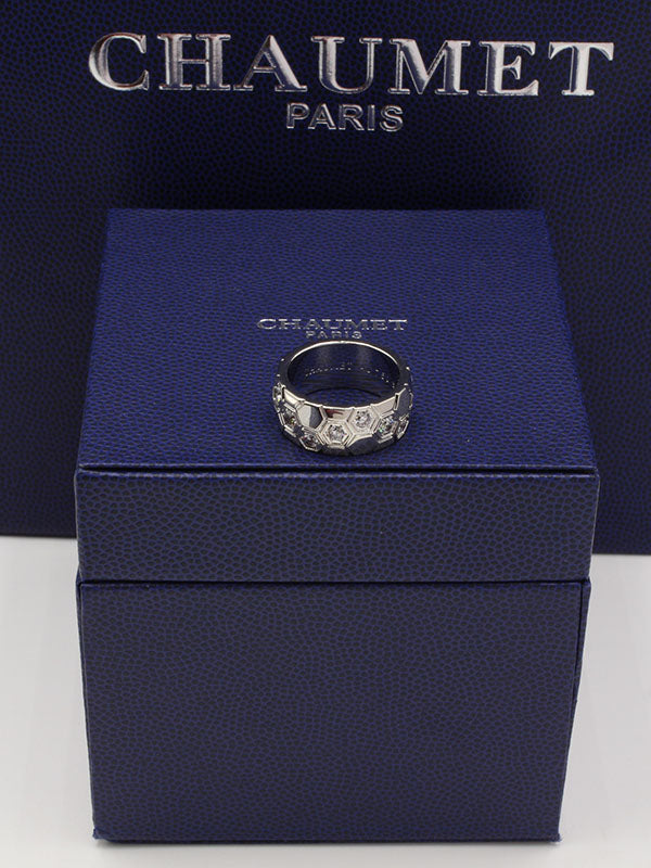 خاتم شومية عريض زركون لوقو خواتم chaumet