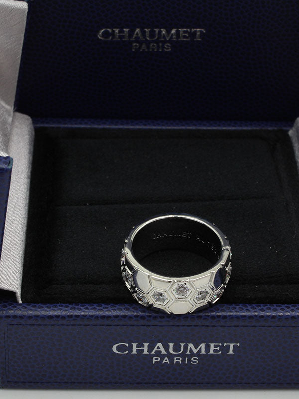 خاتم شومية عريض زركون لوقو خواتم chaumet