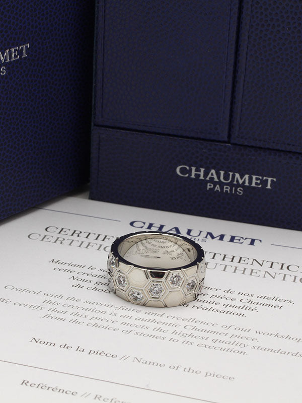 خاتم شومية عريض زركون لوقو خواتم chaumet فضي 6