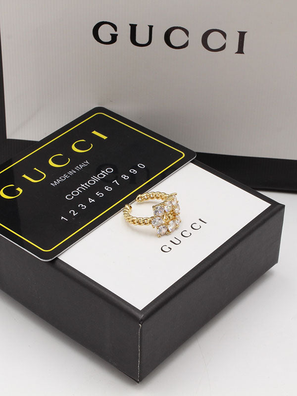 خاتم قوتشي جنزير زركون خواتم gucci