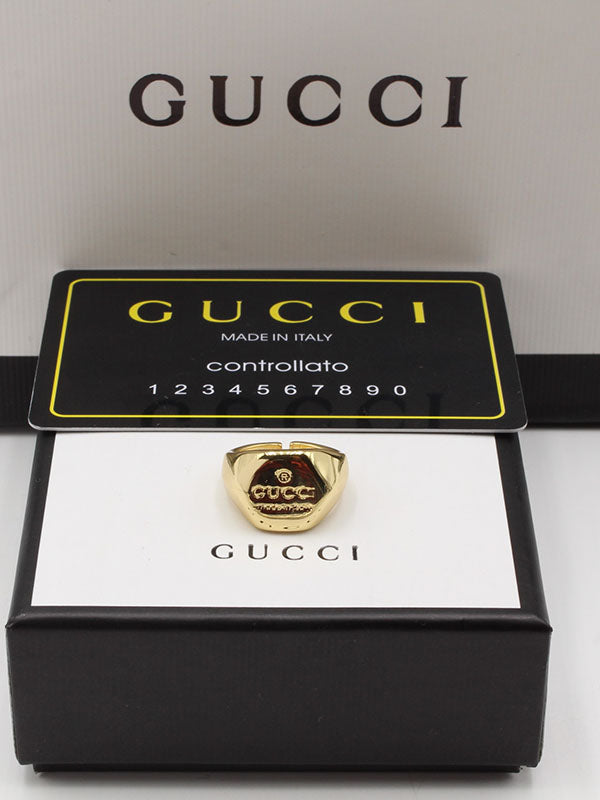 خاتم قوتشي ميتال لوقو خواتم gucci