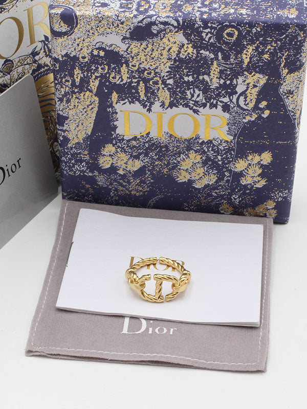 خاتم ديور لوقو ميتال خواتم dior ذهبي