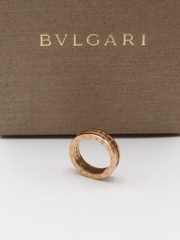 دبله بولغاري زركون روز قولد خواتم bvlgari