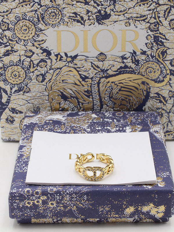 خاتم ديور جنزير كريستال خواتم dior