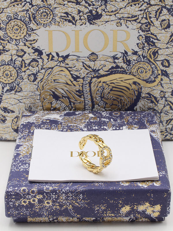 خاتم ديور جنزير كريستال خواتم dior
