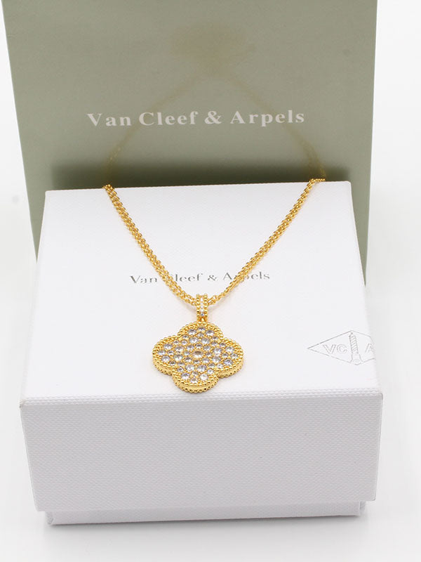 سلسال فان كليف طويل ذهبي سلسال van cleef