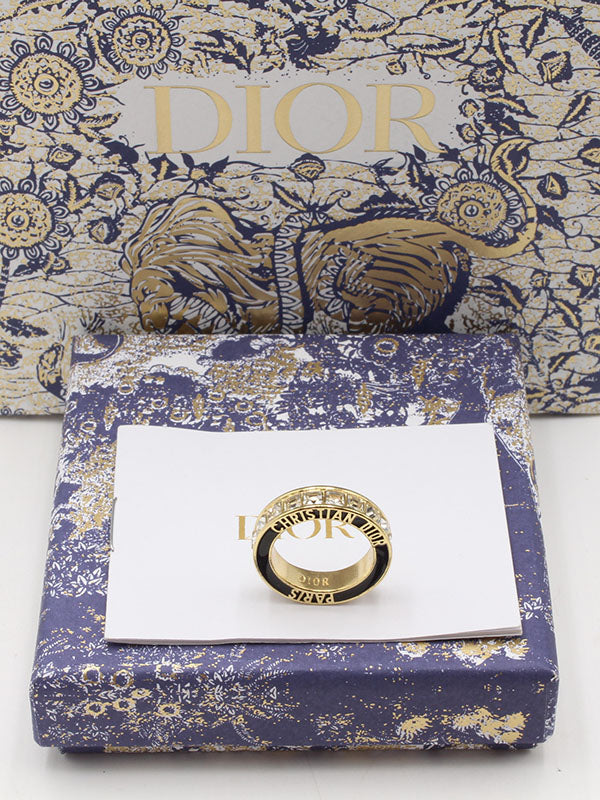 خاتم ديور جوانب اسود زركون خواتم dior
