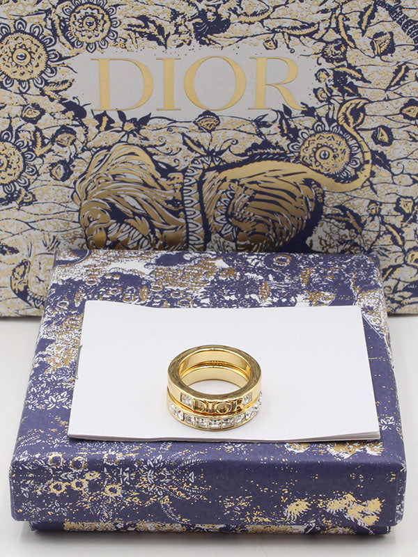 خواتم ديور 2 قطع لوقو خواتم dior ذهبي 6
