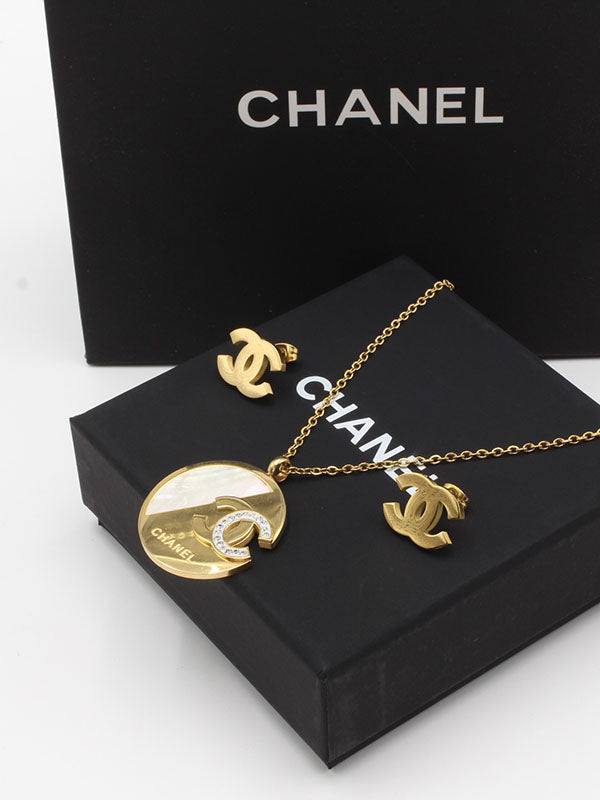 طقم شانيل شيل مدور اطقم chanel