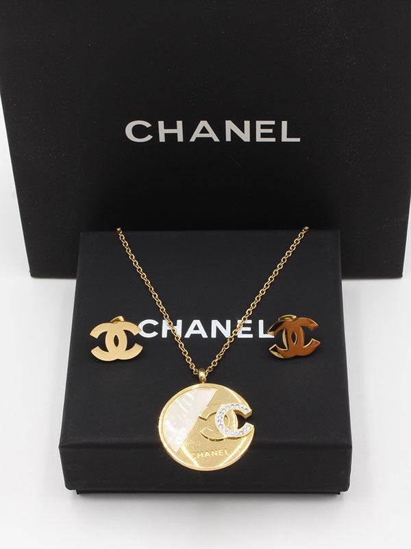 طقم شانيل شيل مدور اطقم chanel