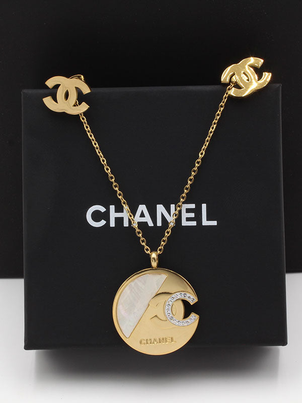 طقم شانيل شيل مدور اطقم chanel