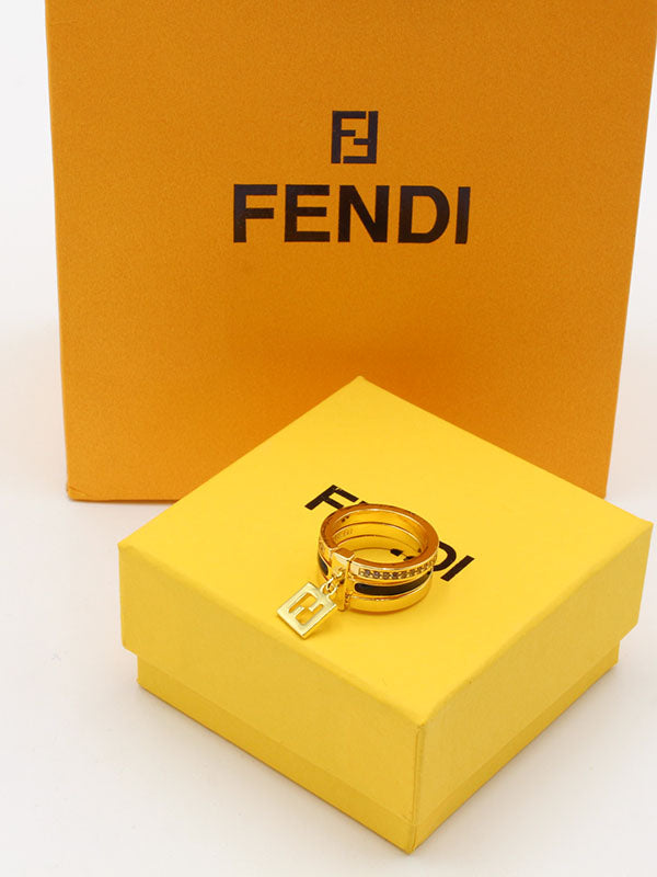 خاتم فندي بلاك اديشن لوقو خواتم fendi