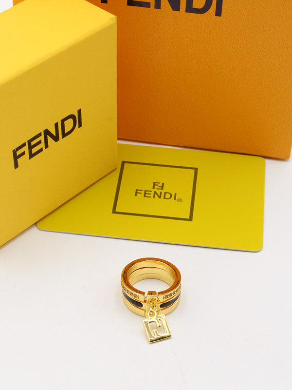 خاتم فندي بلاك اديشن لوقو خواتم fendi