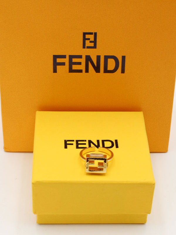 خاتم فندي سكوير ستون اديشن لوقو خواتم fendi