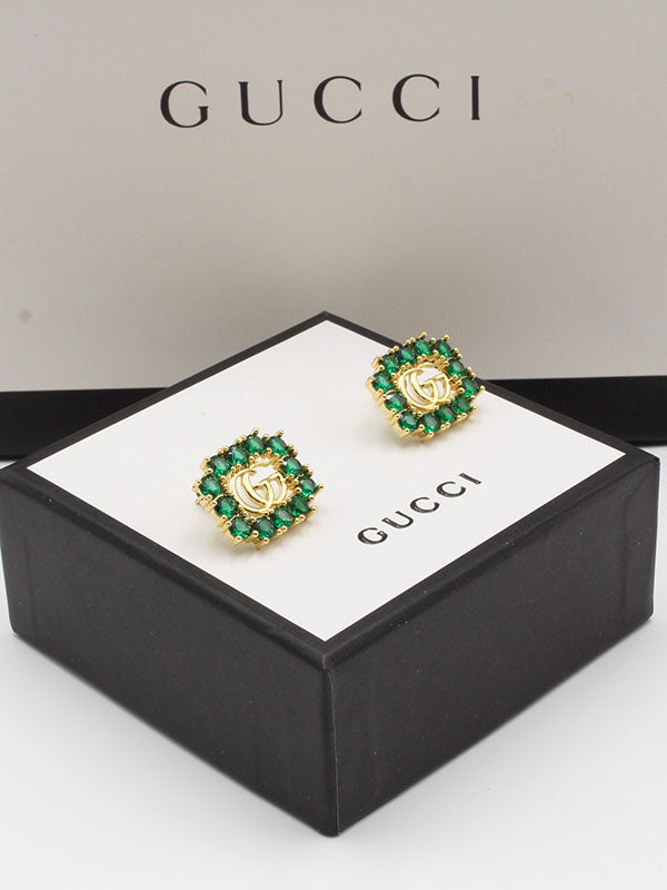 حلق قوتشي زركون مربع حلق gucci
