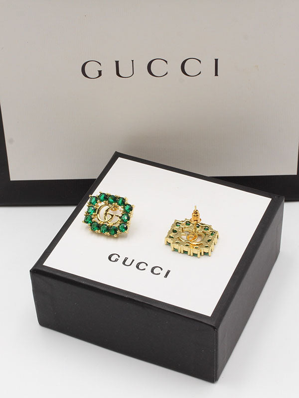 حلق قوتشي زركون مربع حلق gucci