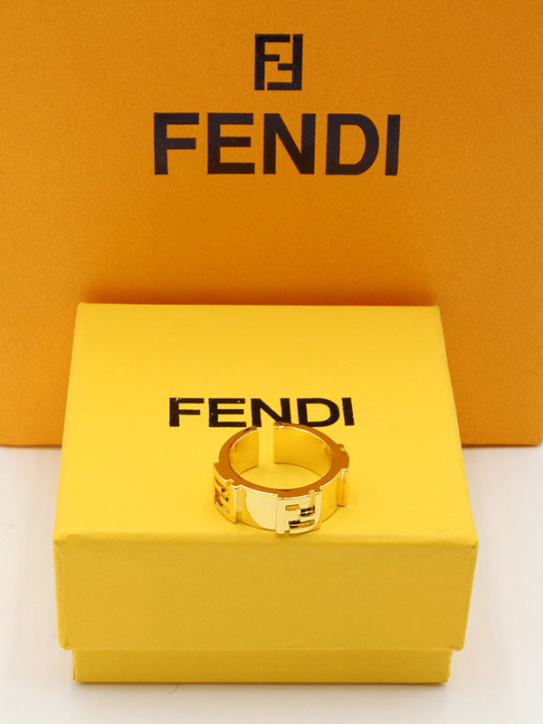 خاتم فندي سكوير لوقو FF خواتم fendi