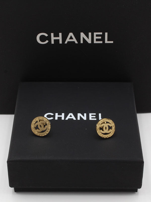 حلق شانيل مدور لوقو حلق chanel