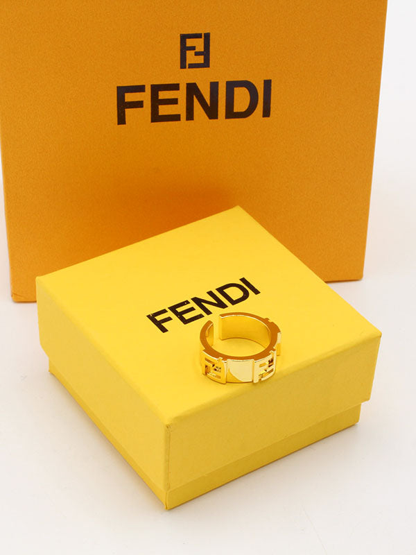 خاتم فندي سكوير لوقو FF خواتم fendi