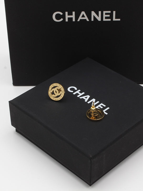 حلق شانيل مدور لوقو حلق chanel