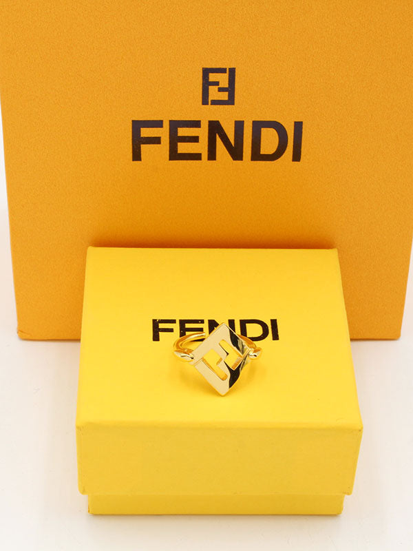 خاتم فندي سكوير اديشن لوقو خواتم fendi