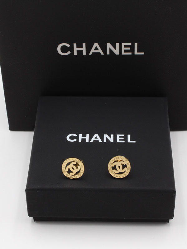 حلق شانيل مدور لوقو حلق chanel
