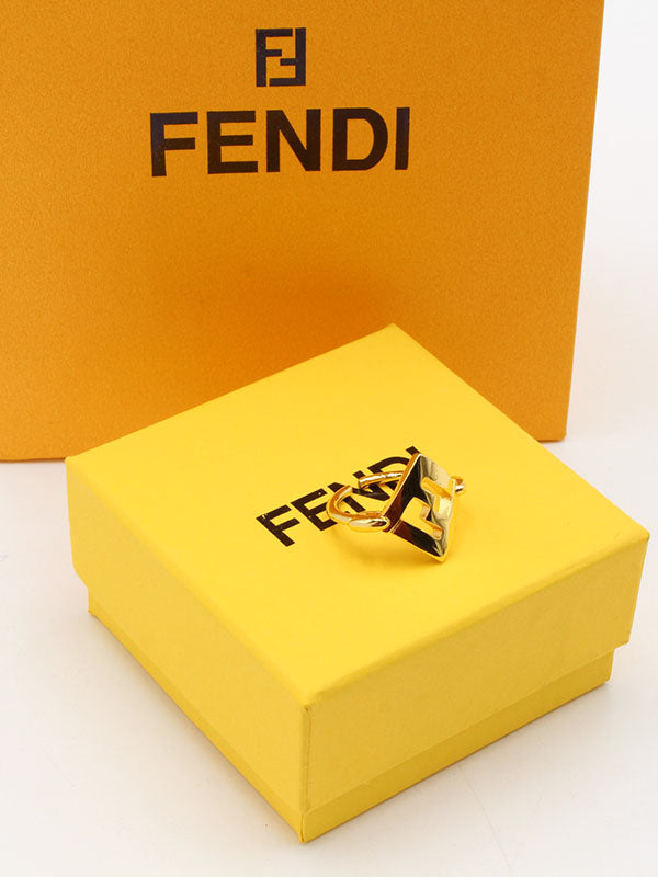 خاتم فندي سكوير اديشن لوقو خواتم fendi