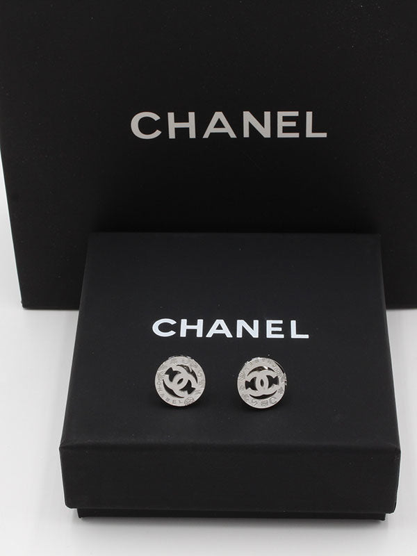 حلق شانيل مدور لوقو حلق chanel