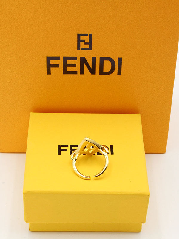 خاتم فندي سكوير اديشن لوقو خواتم fendi