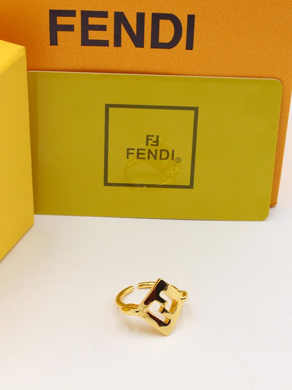 خاتم فندي سكوير اديشن لوقو خواتم fendi