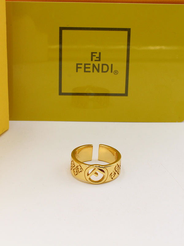 خاتم فندي ميتال اديشن لوقو خواتم fendi