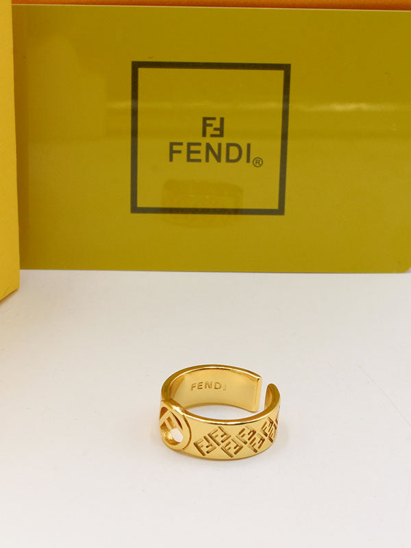 خاتم فندي ميتال اديشن لوقو خواتم fendi