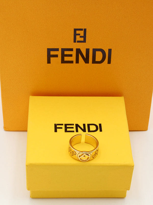 خاتم فندي ميتال اديشن لوقو خواتم fendi