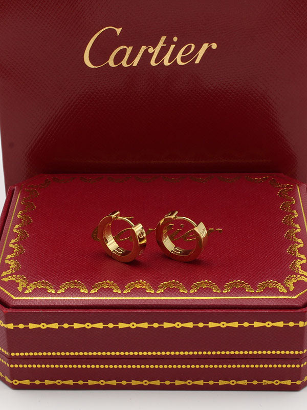 حلق كارتير مدور كبس لوقو حلق CARTIER ذهبي