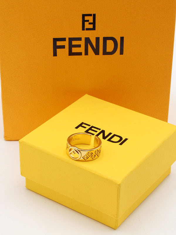 خاتم فندي ميتال اديشن لوقو خواتم fendi