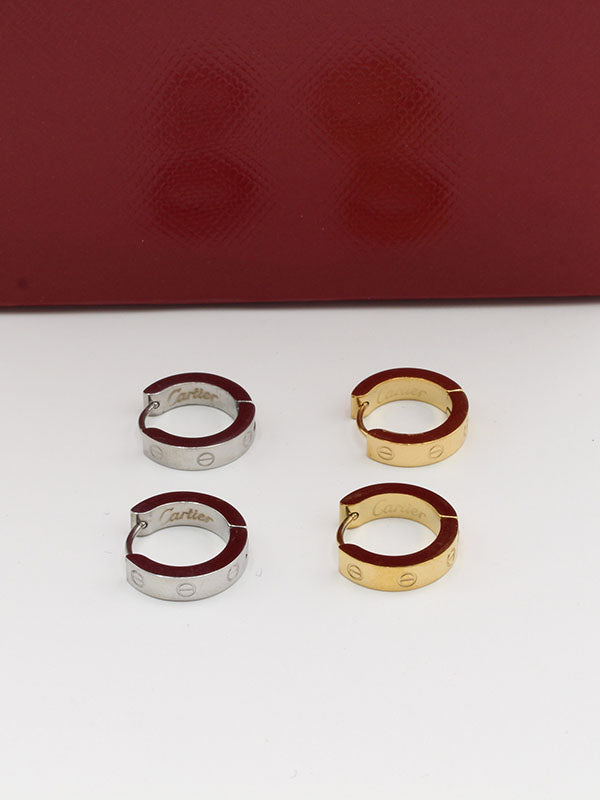 حلق كارتير مدور كبس لوقو حلق CARTIER