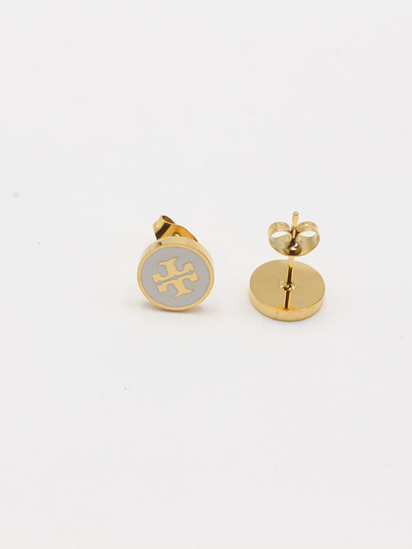 حلق توري بورش ابيض صغير حلق tory burch