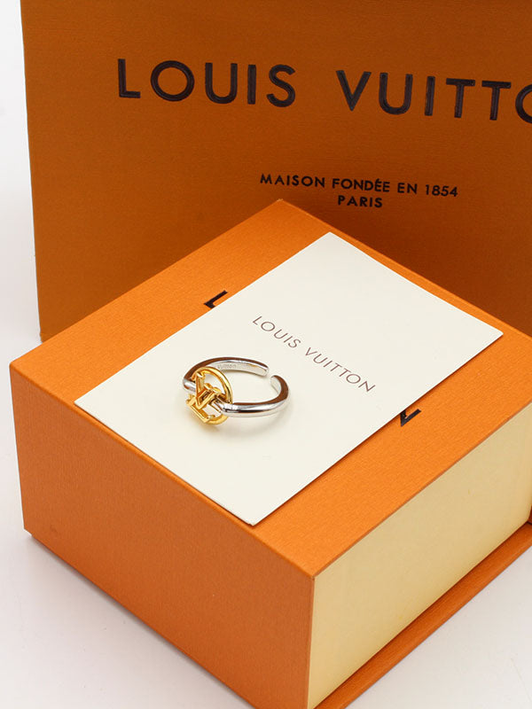 خاتم لويس فيتون سلفر اند قولد لوقو خواتم louis vuitton