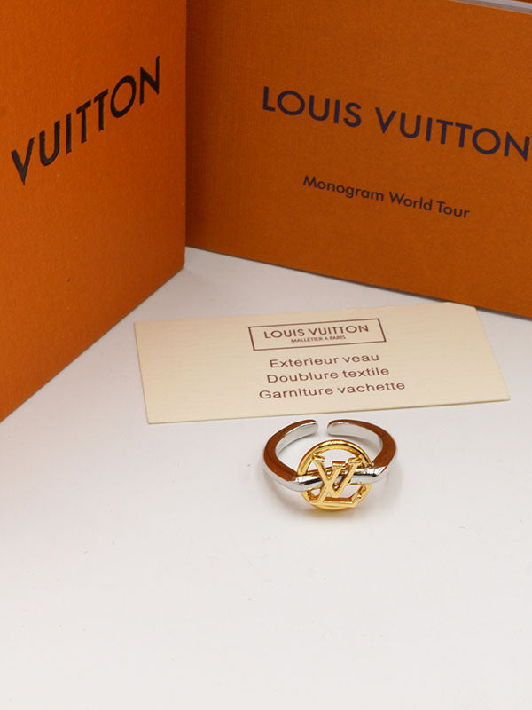 خاتم لويس فيتون سلفر اند قولد لوقو خواتم louis vuitton ملون
