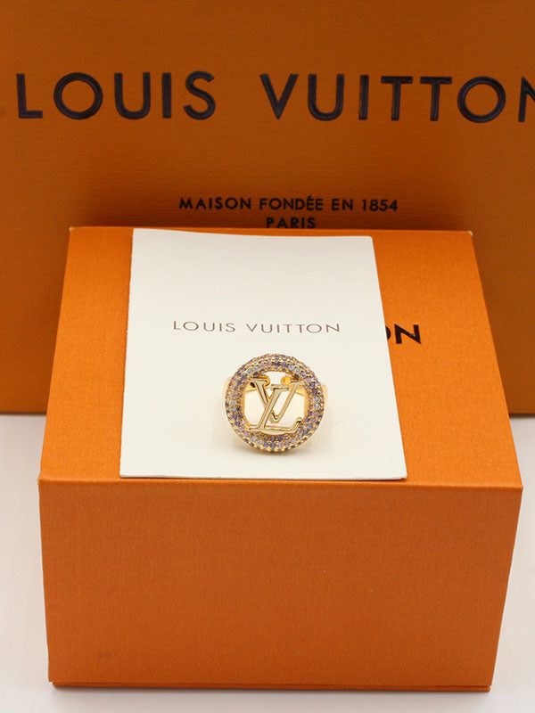 خاتم لويس فيتون زركون سيركل خواتم louis vuitton ذهبي