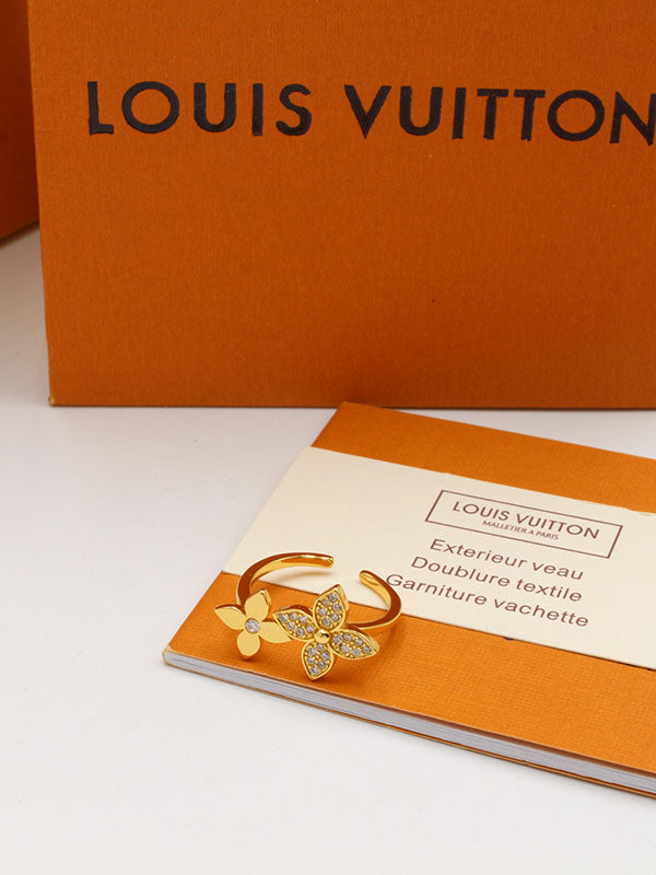 خاتم لويس فيتون دبل فلورز لوقو خواتم louis vuitton