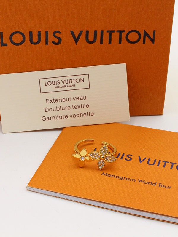 خاتم لويس فيتون دبل فلورز لوقو خواتم louis vuitton