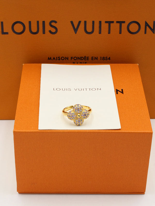 خاتم لويس فيتون سنقل فلور خواتم louis vuitton ذهبي
