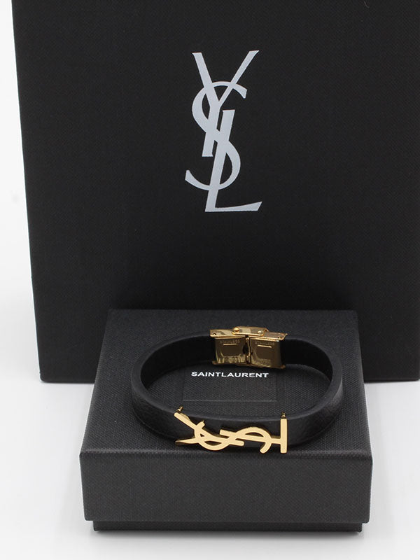 اسوارة ايف سان لوران جلد اسود اسواره ysl