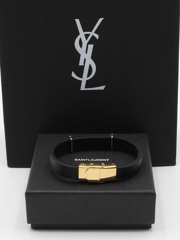 اسوارة ايف سان لوران جلد اسود اسواره ysl